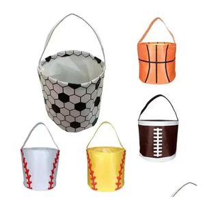 Flores decorativas Guirnaldas Baloncesto Cesta de Pascua Deporte Lienzo Totes Fútbol Béisbol Fútbol Softbol Cubos Bolsa de almacenamiento Niños Ca Otrwk