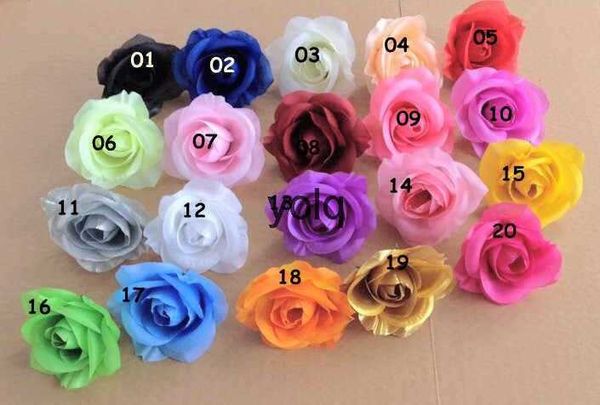 Fleurs décoratives couronnes meilleures 100p artificiels de chamelle de soie rose fausse tête de fleur de pivoine 7 - 8 cm pour la fête de mariage flowewrsh24229