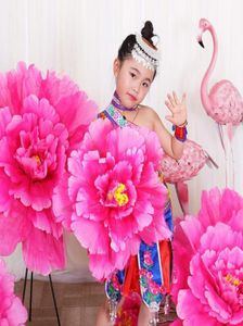 Couronnes de fleurs décoratives grande tête de fleur artificielle fausse pivoine poignée danse Performance scène spectacle accessoires bricolage maison mariage Ba4285937
