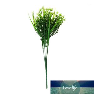 Fleurs décoratives couronnes grande vente 1 branche petite plante artificielle herbe faux floral plastique eucalyptus pour el de mariage décor de table whit usine expert