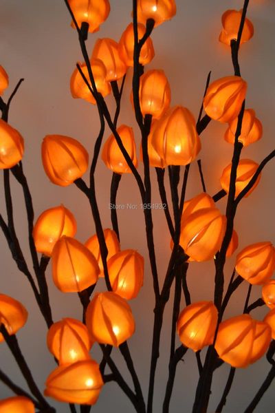 Fleurs décoratives couronnes branche lumières lampe Vase Floral maison jardin bureau fête décoration vacances cadeau fleur branche couronne décorative