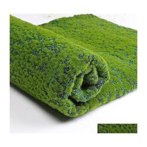 Couronnes de fleurs décoratives voiture DVR 1Mx1M / 2Mx1M tapis d'herbe vert pelouses artificielles tapis de gazon faux gazon maison jardin mousse F Homefavor Dhdge