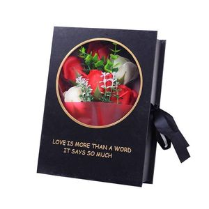 Couronnes de fleurs décoratives Boîte-cadeau créative Emballage Savon Bouquet de roses Fleurs décoratives Faveurs de mariage Fête d'anniversaire Noël Dhdyl