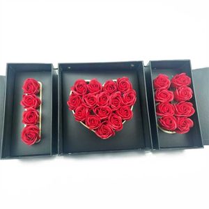 Couronnes de fleurs décoratives Savon artificiel parfumé créatif Je t'aime Coffret cadeau Mariage Saint Valentin Cadeaux d'anniversaire pour les filles