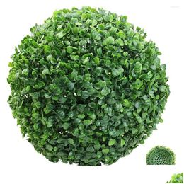 Decoratieve Bloemen Kransen Decoratieve Bloemen Nep Bal Hanger Mall Decoratie Groen Gras Ballen Feestartikelen Simated Topiary Sim Dhpco