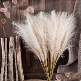 Guirnaldas de flores decorativas Flores decorativas 10 piezas Falsa Pampas Hierba Decoración Arreglo floral Arte Florero Relleno Artificial Pomposo Nosotros Dhq4V