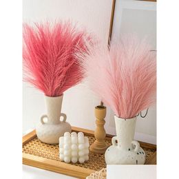 Decoratieve Bloemen Kransen Decoratieve Bloemen 7 Vorken 45Cm Pampas Secas Gras Decor Kunstriet Nepbloem Bruiloft Feest Thuis B Dhzgp