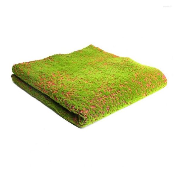 Couronnes de fleurs décoratives Fleurs décoratives Simation Artificielle 1X1M Tapis de gazon en mousse pliable Maison Pelouse Faux Design Jardin Lan Dh6Fp