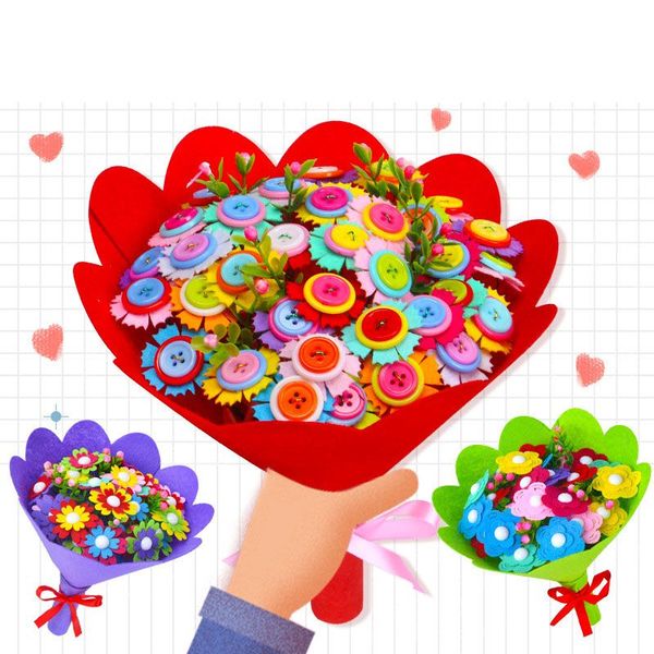 Couronnes de fleurs décoratives Kit de construction de bouquet de bricolage pour enfants et Alduts Cadeaux d'anniversaire Nouvel An Filles Femmes Mère Petite amie RRC503