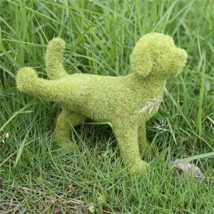 Decoratieve bloemen kransen hond / paddestoel vormige patio sculptuur mini micro landschapsbeeldjes voor tuin decoratie kunstmatige planten deel