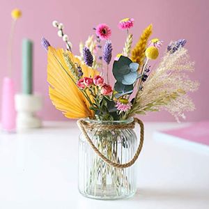 Decoratieve bloemen kransen Gedroogde bloemen Palmbladeren Natuurlijk rozenboeket Droge Pampas Grass Halloween Decoraties voor thuisbruiloft Noel Decor Autumn Flowers 230313