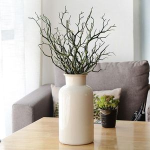 Decoratieve bloemen kransen Gedroogde boom Home Decor Peacock Coral Takken Plastic kunstmatige planten bruiloft Decoratie Antler Branchi