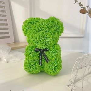 Decoratieve bloemenkransen Drop 25/40CM Teddy Rose Bear Kunstbloemen Rose Bear voor vrouwen Valentijnsdag Bruiloft Kerstcadeau Box Home Decor 231218