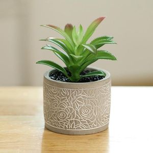 Couronnes de fleurs décoratives écologiques, 1 ensemble de plantes vertes multifonctions avec Pot en plastique, Mini fausses plantes succulentes, longue durée pour la fête