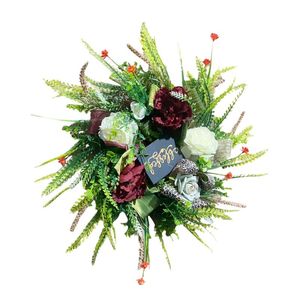 Decoratieve bloemen Kransen Elegant Design Fall met zwart ronde goud en krans krans jaar huisdecor kunstmatige kerstmis voor voordeur