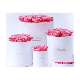 Decoratieve bloemen Kranaten Eeuwige Holding Bucket Valentijnsdag Geschenkdoos Rose Flower Vriendin Vrouw Romantic Festival Present DR DH4IH