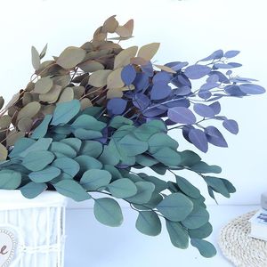 Decoratieve bloemen kransen eucalyptus bladeren takken stelen gedroogde bloem home decor bruiloft decoratie secees muur pampasbalcony decorati