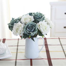 Decoratieve bloemenkransen Fabriek Directe verkoop Real Touch Rose Kunstmatig voor thuis Bruiloft Feestartikelen Decoratief