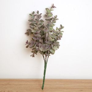 Decoratieve bloemen kransen fabriek directe verkoop !! 2 stks kunstmatige nep plastic zijde eucalyptus plant bloem-tuin bruiloft decoratie