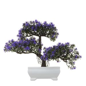 Couronnes de fleurs décoratives fausses plantes artificielles arbre bonsaï plante en pot décoration de la maison bassin en résine + mousse de simulation en plastique Foa