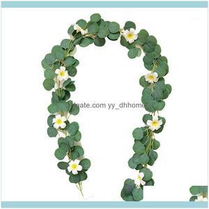 Decoratieve bloemen kransen feestelijke feestartikelen tuin kunstmatige eucalyptus garland hangende groen wijnstokken klimop voor bruiloft binnen outdo