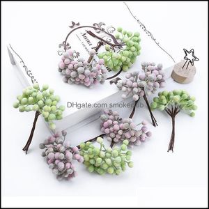 Couronnes de fleurs décoratives, fournitures de fête festives, jardin de maison, 6 pièces, Vases de plantes artificielles pour accessoires de décoration, boîte de cadeaux à faire soi-même, Scrapb