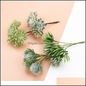 Decoratieve bloemen kransen feestelijke feestbenodigdheden Home Garden 6pcs zijde voor scrapbooking kunstmatige planten bruiloft decoratie nepplastic