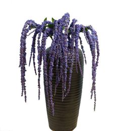 Decoratieve bloemen kransen flone ​​8 tak planten fruit groen amaranthus kunstmatige bloem stam met klimop bladeren bruiloft huis DIY decoratie