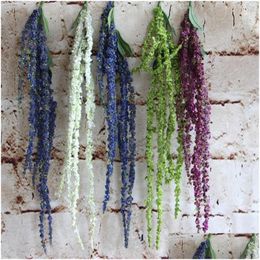 Decoratieve bloemen Kransen Flone 8 Branch Artificiële groene planten nep minnaar fruit amaranthus bruiloft huis diy decoratie schuim flo dhqld