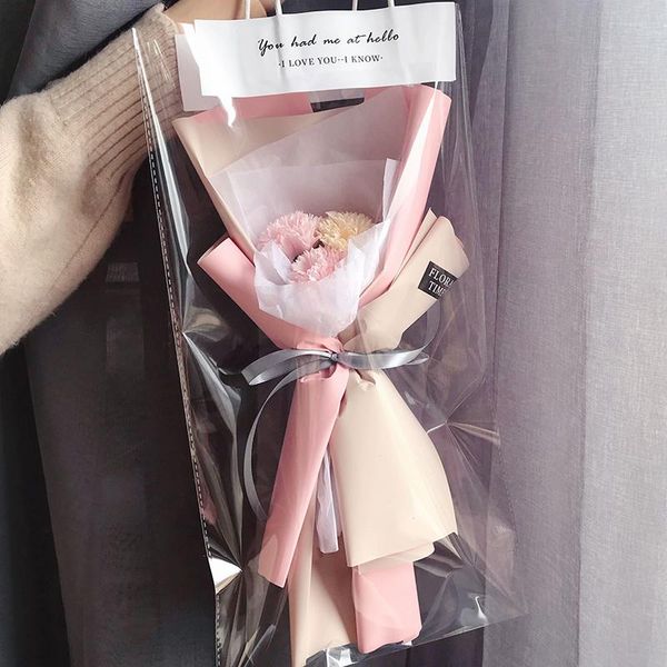 Couronnes de fleurs décoratives Flone cadeau de remise de diplôme pour petite amie mère Bouquet fleur de soleil artificielle oeillet savon Roses fille Po accessoires