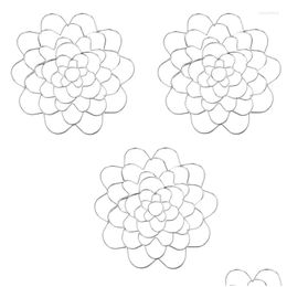 Couronnes de fleurs décoratives support d'arrangement de fleurs 3 pièces outil d'arrangement de fil couvercle d'insertion florale en métal organisateur de grille réutilisable 5 pouces Dura Otagt