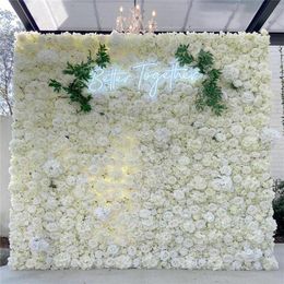 Coroas de flores decorativas painel de flores para parede feito à mão com seda artificial decoração de casamento chá de bebê festa de fundo334e