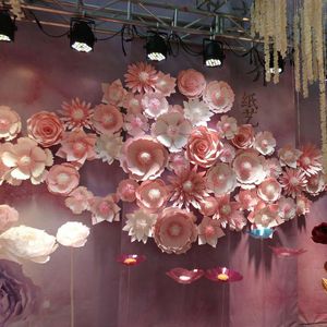 Decoratieve bloemen Kransen Giant Paper POBEER LARGE ROSE DAY DIY DIY Home Wedding Feest Pography Achtergrond Wall Decoratie Fashion Craftsdec