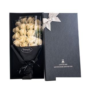 Decoratieve Bloemen Kransen Handgemaakte 18 Stuks Zeep Roos Boeket Kunstbloem Plant Mariage Verjaardag Kerst Bruiloft Valentines Da Dhgvz