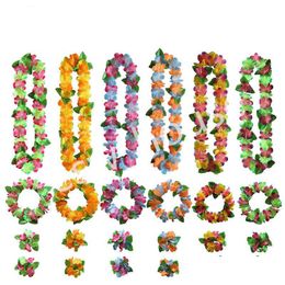 Couronnes De Fleurs Décoratives Guirlande Artificielle Hawaïenne Colliers Leis Guirlandes De Danse Party Favors Célébrations Fournitures Drop Deliv Dhqcm