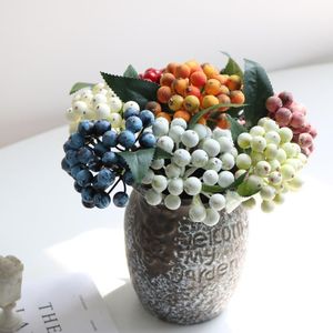 Decoratieve bloemen kranaten hoofden van fruit mini kerstschuim kunstmatige bessen felrode hulstboomdecoratie wdecoratief