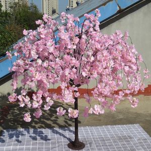 Flores decorativas coronas altura 4,92 pies boda tronco de árbol artificial simulación glicina flores de cerezo flor para fiesta cumpleaños 230828