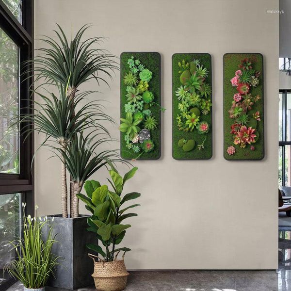 Flores decorativas Guirnaldas Decoración para el hogar Plantas suculentas artificiales Colgante Interior moderno Puede colgar 80 cm Simulación Decoración de pared verde