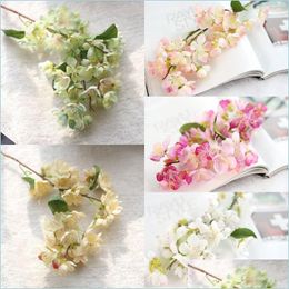 Decoratieve bloemen kransen Japanse sakura bloem levendig kersen bloesem plant nep doek bruiloft feest woonkamer kantoor winkel deco dhhb5