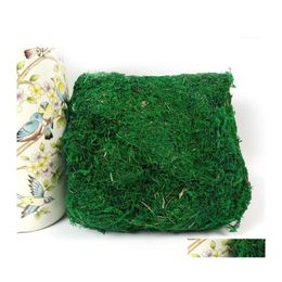 Decoratieve bloemen Kransen houden droge echte groene mos planten vaas kunstmatige turf zijden bloemaccessoires voor bloemenpot decoratie1 dhyk2