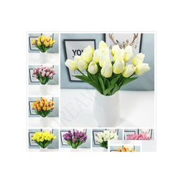 Decoratieve bloemen kransen latex tips kunstmatige pu bloemboeket real touch bruiloft voor huizendecoratie drop levering tuin fes dhqjm
