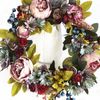 Fleurs décoratives couronnes pelures de fleur de linteau vintage simulation pêne couronne de couronne suspendue