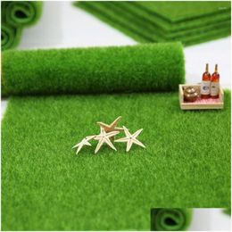 Couronnes de fleurs décoratives Micro Paysage Tapis d'herbe verte Simation Gazon artificiel Tapis de pelouse Faux Drop Livraison Maison Jardin Fes Dhijj