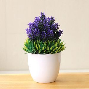 Decoratieve bloemen kransen mini kunstmatige planten bonsai kleine dennenboom pot nep kantoor tafel pot ornamenten huizen tuindecoratie