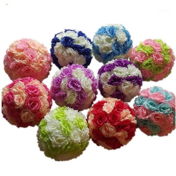 Fleurs décoratives couronnes Mini soie artificielle Rose Bouquet décoration de mariage papier fleur pour bricolage boule Wh1