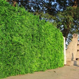 Fleurs décoratives couronnes extérieur buis artificiel lierre haie vie privée clôture mur 60CMX40CM résistant aux UV tapis d'herbe plantes en plastique pour jardin
