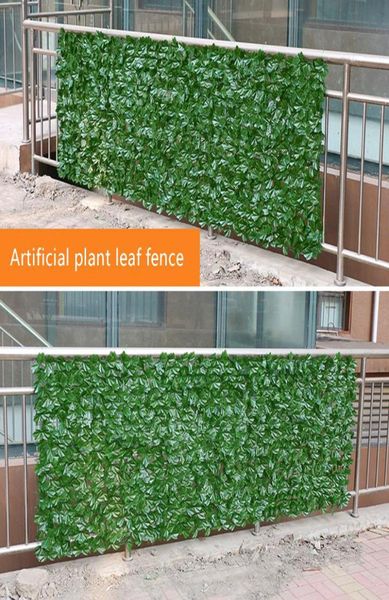 Couronnes de fleurs décoratives style pastoral feuilles artificielles clôture rectangulaire amovible barrière de clôture pour jardin extérieur 50x104179463