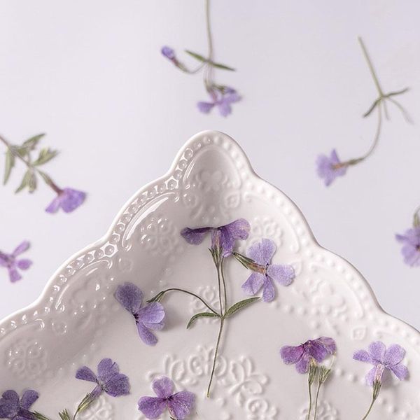 Fleurs décoratives couronnes phlox sur tiges diy matériau fait à la main réel séché 1 lot / 120pcs en gros