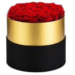 Couronnes de fleurs décoratives préservées fleur de rose éternelle dans un coffret mariage fête des mères Noël Saint-Valentin anniversaire pour toujours 223g