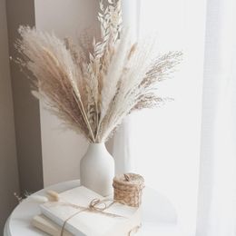 Decoratieve bloemen kransen echt natuurlijk gedroogd pampas gras boeket boho home decor droog voor bruiloftsfeest decoratie diy po props cadeausdeco